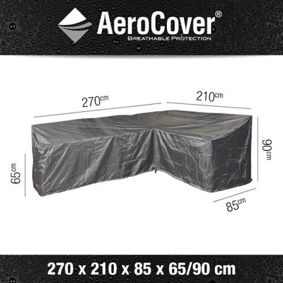 Loungesethoes hoek hoge rugleuning 270x210x85x65-90 - Aerocover