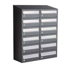 Allux Hive Set 2-Breed, 6-Hoog Met Dak Antraciet - 40030065_2x6d