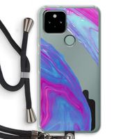 Zweverige regenboog: Pixel 5 Transparant Hoesje met koord