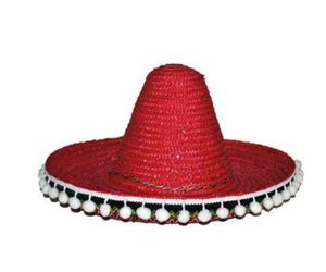 Mexicaanse sombrero kind rood