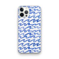 Blauwe golven: iPhone 12 Pro Transparant Hoesje