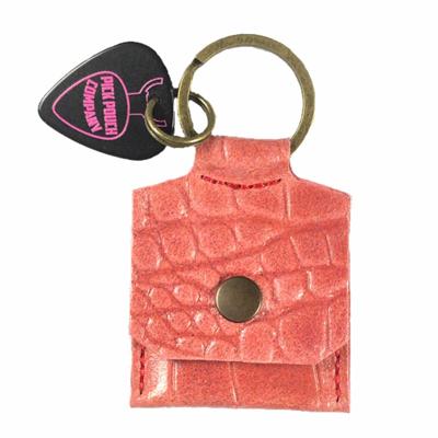 PickPouch Lederen Plectrumhoesje New York Croco Lichtroze - Aanbieding