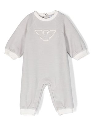 Emporio Armani Kids Romper met geborduurd logo - Grijs