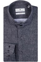 Thomas Maine Tailored Fit Jersey shirt donkerblauw, Motief - thumbnail