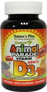 Natures Plus Animal parade vitamine D3 kauwtablet (90 Kauwtab)