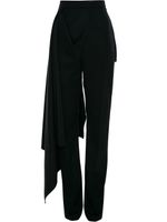 Alexander McQueen pantalon slim à détails drapés - Noir