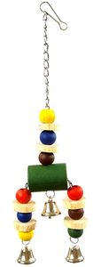Happy Pet vogelspeelgoed jingler hout