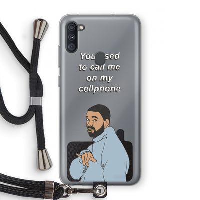 Hotline bling: Samsung Galaxy A11 Transparant Hoesje met koord