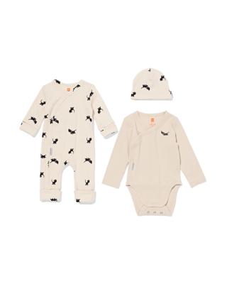 HEMA Takkie newborn kledingset rib ecru (ecru)
