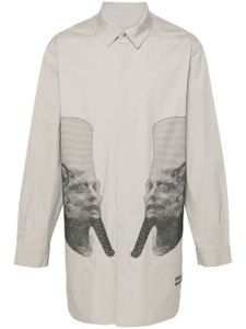 Rick Owens surchemise à broderie pharaon - Gris