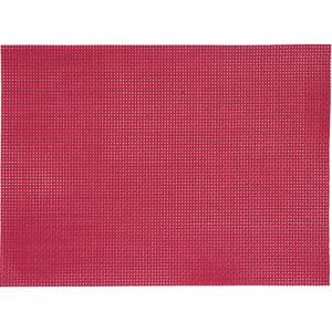 Placemats - rood - 1x stuks - geweven - 45 x 30 cm - onderleggers - tafeldecoratie