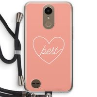 Best heart: LG K10 (2017) Transparant Hoesje met koord