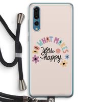 Happy days: Huawei P20 Pro Transparant Hoesje met koord