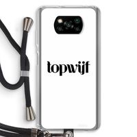 Topwijf Wit: Xiaomi Poco X3 NFC Transparant Hoesje met koord