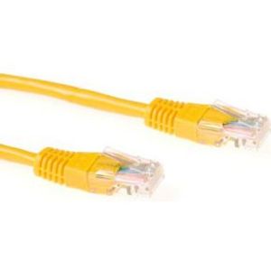 ACT Gele 0,5 meter U/UTP CAT6 patchkabel met RJ45 connectoren