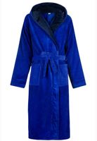 badjas unisex kobaltblauw met capuchon - thumbnail