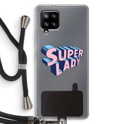 Superlady: Samsung Galaxy A42 5G Transparant Hoesje met koord