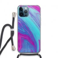 Zweverige regenboog: iPhone 13 Pro Max Transparant Hoesje met koord