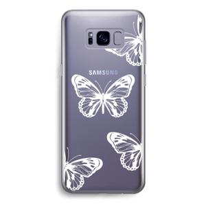 White butterfly: Samsung Galaxy S8 Transparant Hoesje