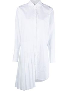 Off-White robe-chemise Diag à design plissé - Blanc