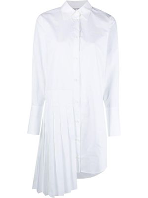 Off-White robe-chemise Diag à design plissé - Blanc