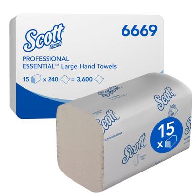Handdoek scott essential 1laags 200x318mm wit