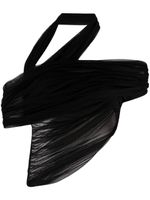 Christopher Esber Veiled semi-sheer asymmetric draped top - Noir