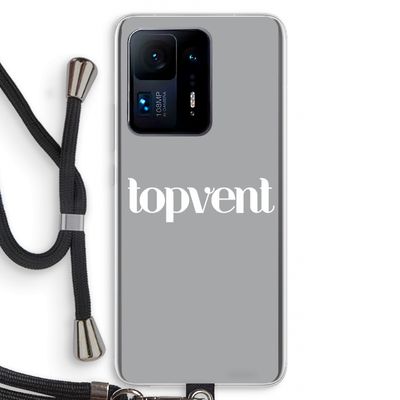 Topvent Grijs Wit: Xiaomi Mi Mix 4 Transparant Hoesje met koord