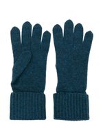 N.Peal gants en cachemire biologique à bords nervurés - Bleu - thumbnail