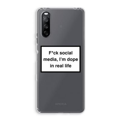 I'm dope: Sony Xperia 10 III Transparant Hoesje