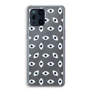 Eyes pattern: Oppo Find X3 Pro Transparant Hoesje