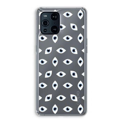 Eyes pattern: Oppo Find X3 Pro Transparant Hoesje