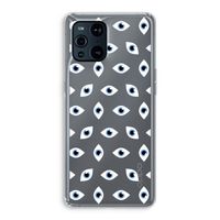 Eyes pattern: Oppo Find X3 Pro Transparant Hoesje