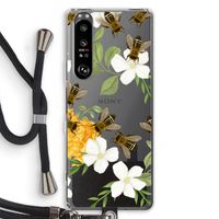 No flowers without bees: Sony Xperia 1 III Transparant Hoesje met koord