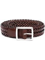 Dell'oglio ceinture en cuir tressé - Marron