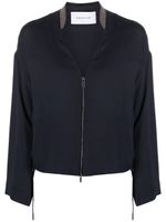 Fabiana Filippi veste zippée à col v - Bleu