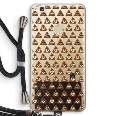 Poop emoji: Huawei Ascend P8 Lite (2017) Transparant Hoesje met koord