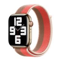 Apple origineel Sport Loop Apple Watch 42mm / 44mm / 45mm / 49mm Pink Pomelo / Tan - ML303AM/A - thumbnail