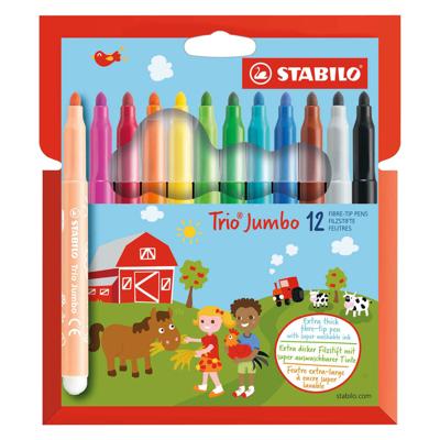 Stabilo trio jumbo viltstiften, 12st.