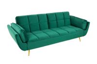 Slaapbank BOUTIQUE 215cm met armleuningen fluweel smaragdgroen - 40566