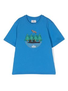 Woolrich Kids t-shirt Road Trip à logo imprimé - Bleu