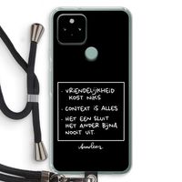 Mijn Motto's: Pixel 5 Transparant Hoesje met koord