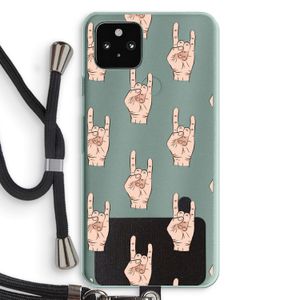Rock: Pixel 5a 5G Transparant Hoesje met koord