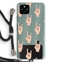 Rock: Pixel 5a 5G Transparant Hoesje met koord