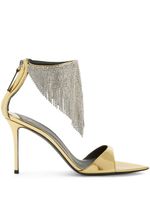 Giuseppe Zanotti sandales métallisées à ornements en cristal