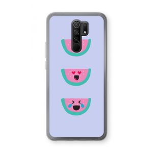 Smiley watermeloen: Xiaomi Redmi 9 Transparant Hoesje