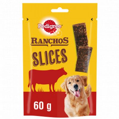 Pedigree Ranchos Slices met rund hondensnack (60 g) 8 stuks