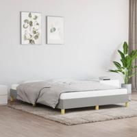 Bedframe zonder matras stof lichtgrijs 160x200 cm