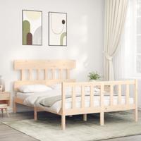 Bedframe zonder matras massief grenenhout 140x200 cm