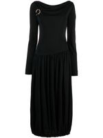 Lanvin robe mi-longue à design asymétrique - Noir